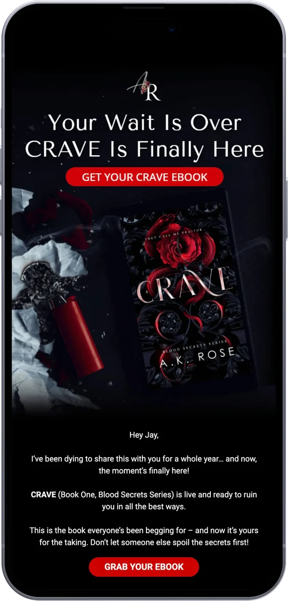 Atlas Rose email on a phone